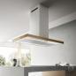 Preview: Elica BIO ISLAND WH/A/120x58 ROVERE - Inselhaube, Weiss/Eichenholz, Umluft/Abluft, 120 cm